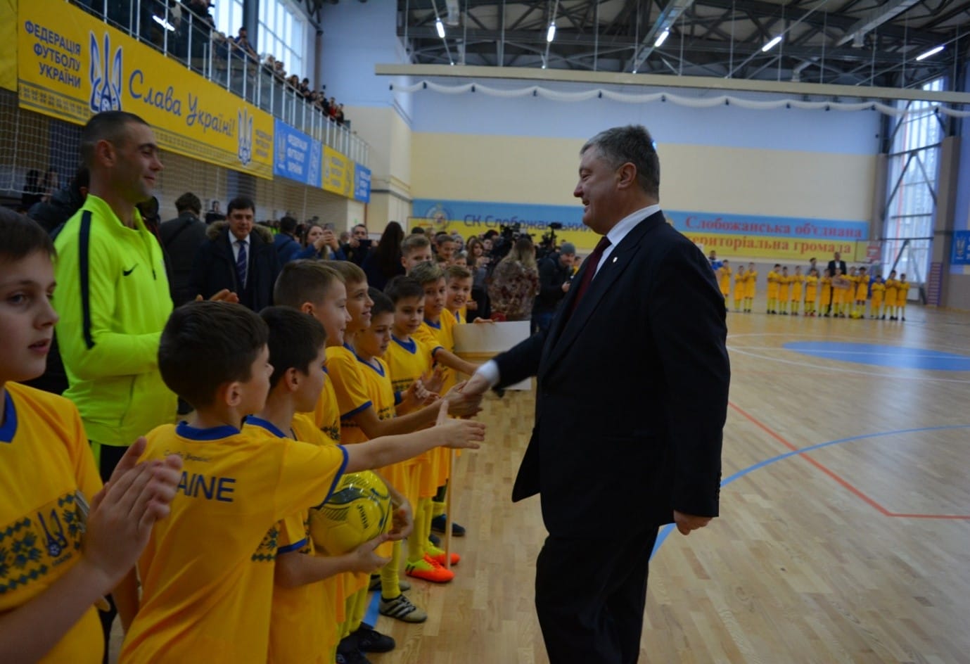 Opening of the Futsal Competition “Slobozhanske Suzirya” with the participation of the 5th President of Ukraine.