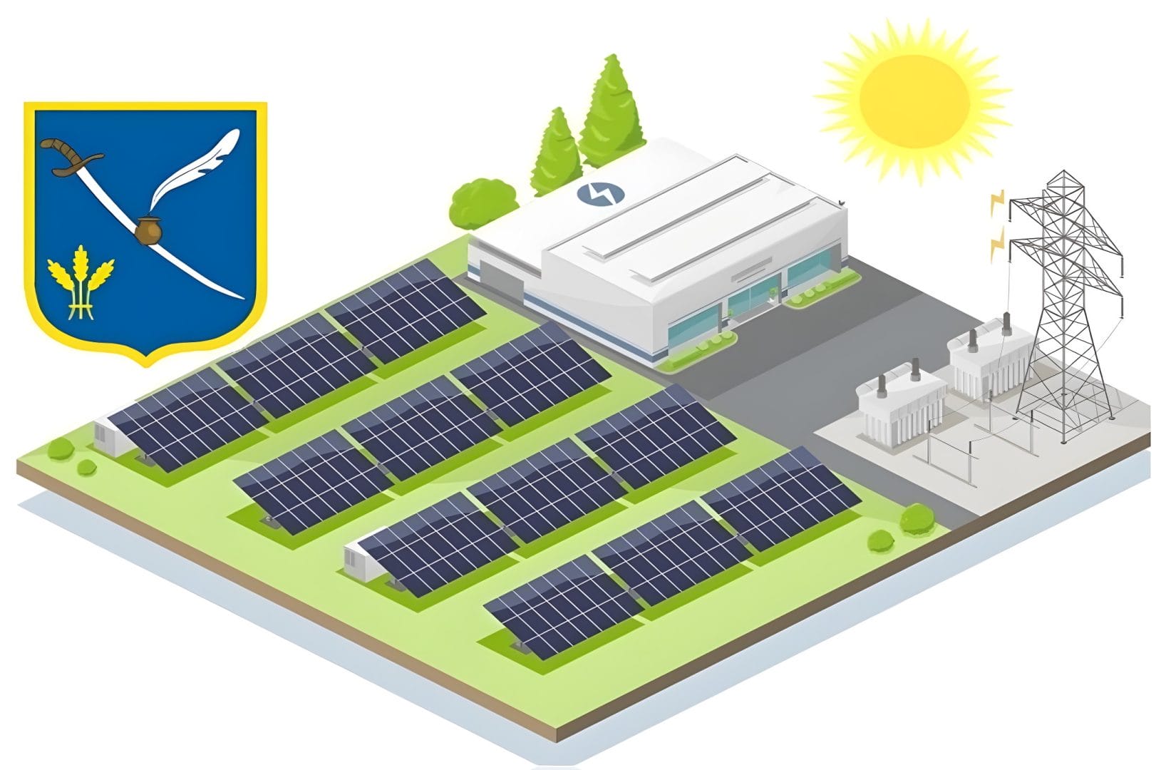 The project of a solar power plant on the territory of the Hlobyne community