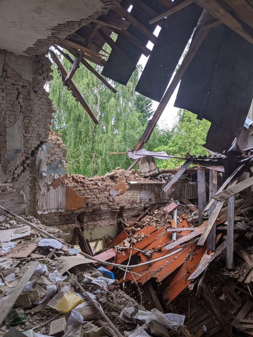 Destruction of the Esman secondary school after russian shelling