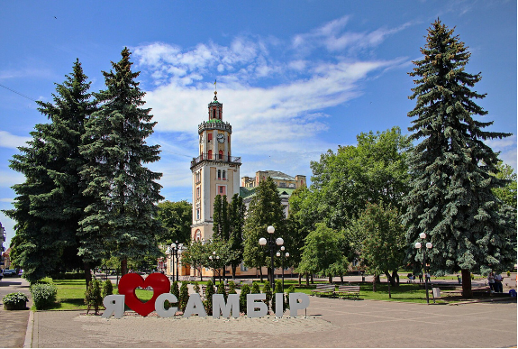 The main square of the town