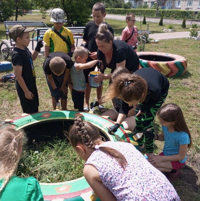 Children's playground in the community