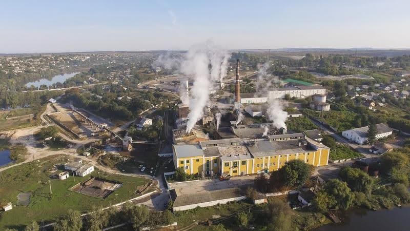 Sugar factory in the settlement of Tomashpil