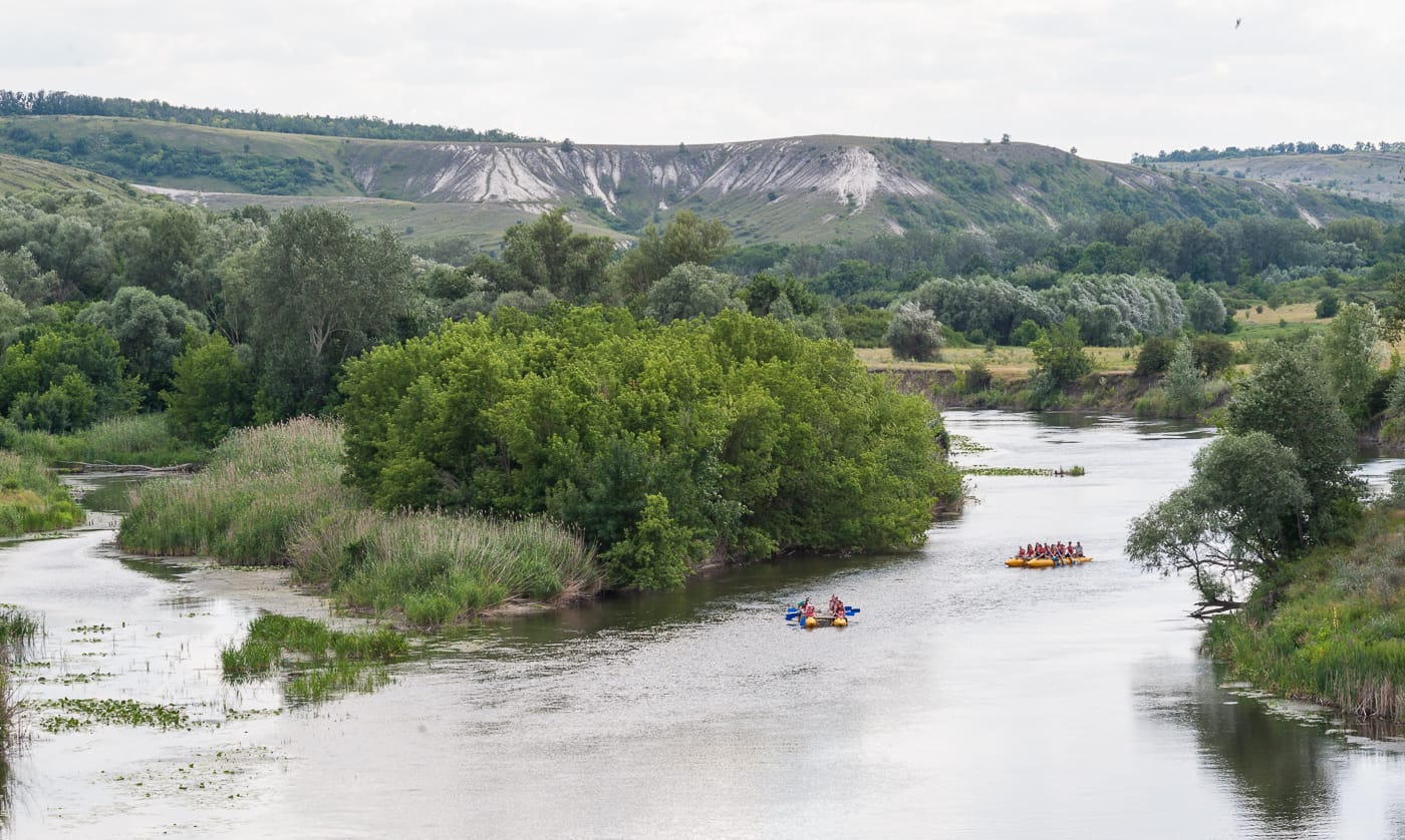 Water rafting in the Siverskyi Donets