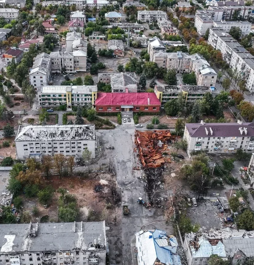 A bird's-eye view of de-occupied Lyman