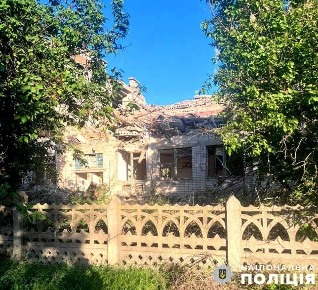 Destruction in the community after constant shelling by russian troops