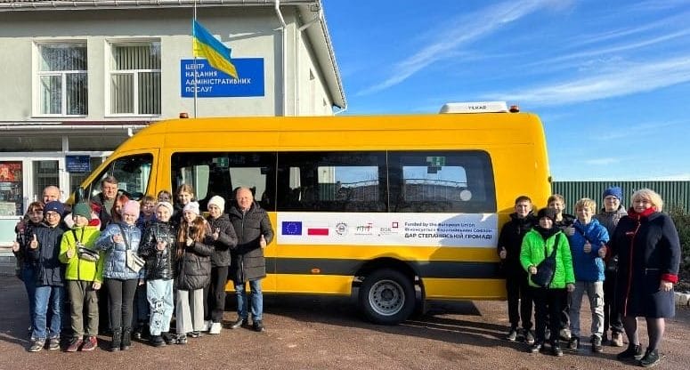 School bus of the humanitarian project “HEALTH RESILIENCE 2”