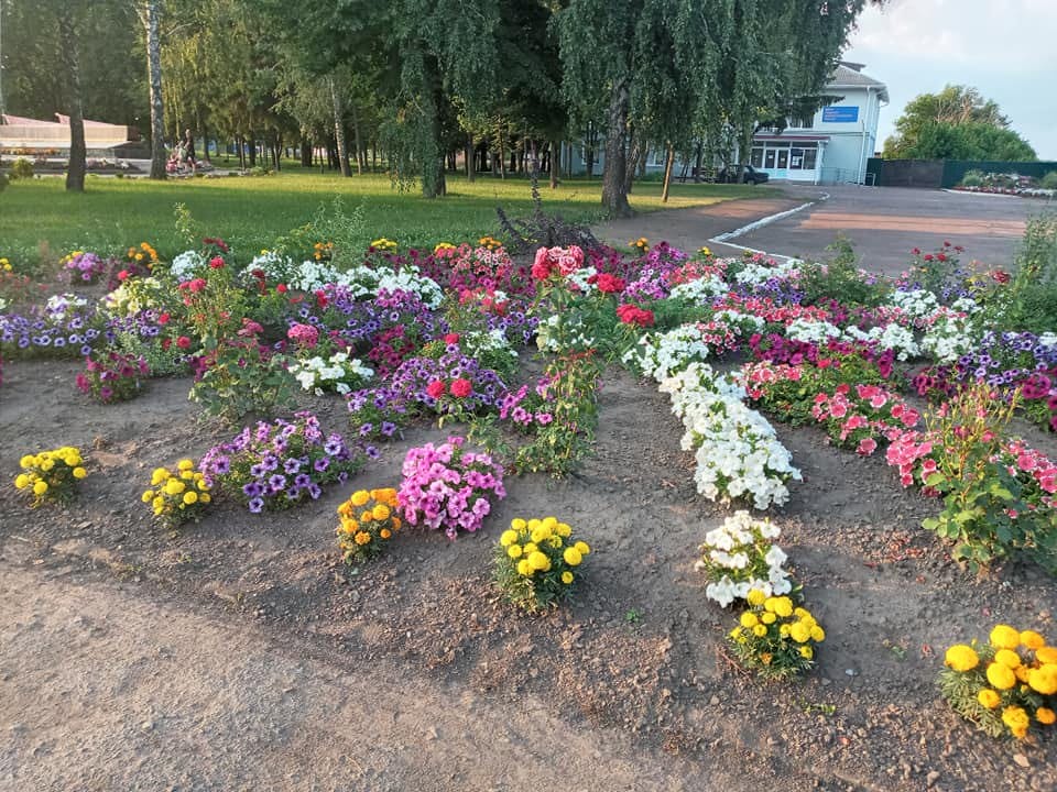 Park square in the settlement of Stepanivka