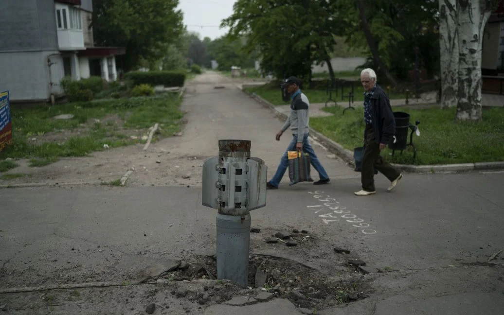 A russian missile that did not explode. Lyman