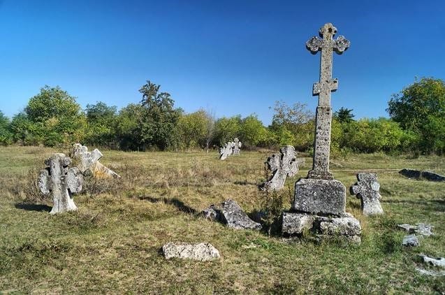 Ancient Cossack cemetery of the 17th-18th centuries.