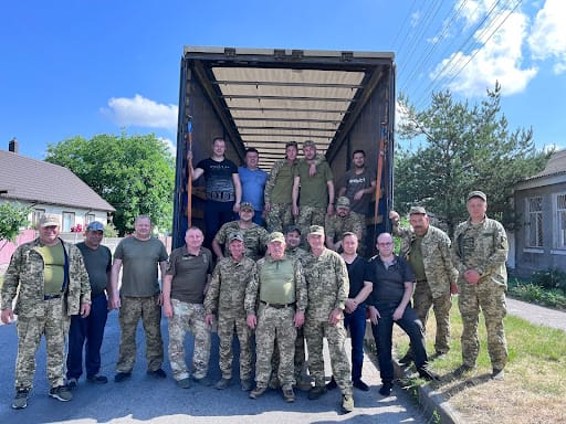 Collection of humanitarian aid for residents of Kherson.