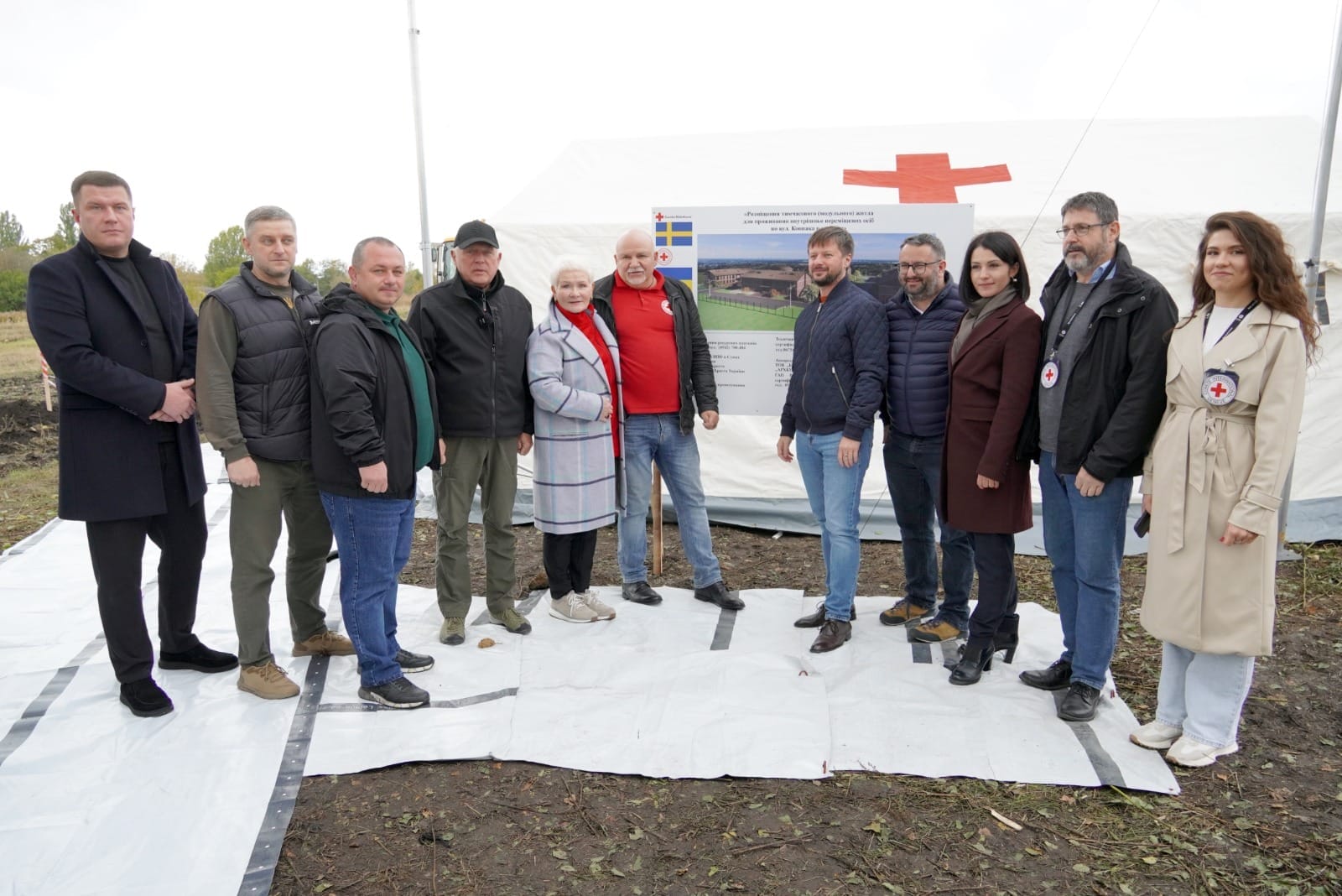 Beginning of the construction of a modular town in the city of Sumy with financial support from the Swedish Red Cross 