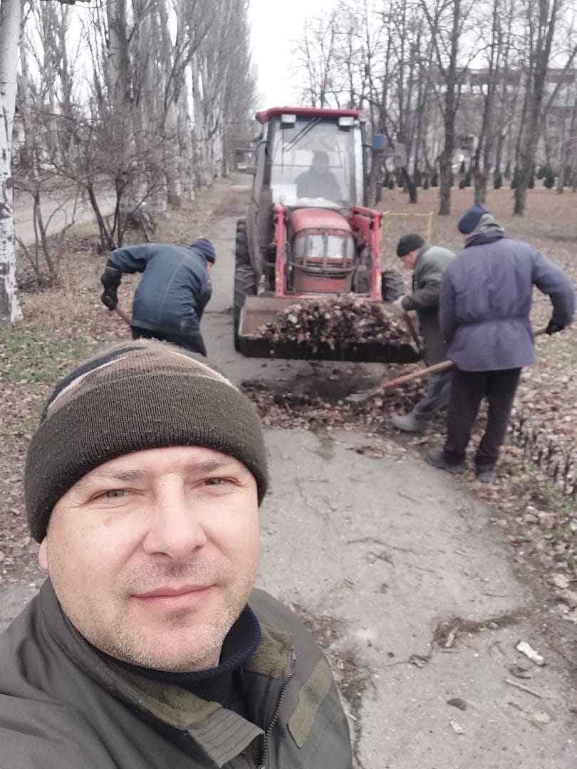 Clearing the town area between shelling