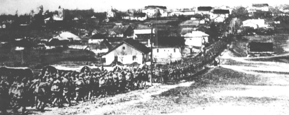 General view of Zastavna during the First World War