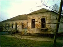 Novooleksandrivka village, a prayer house of German colonists and an elementary school