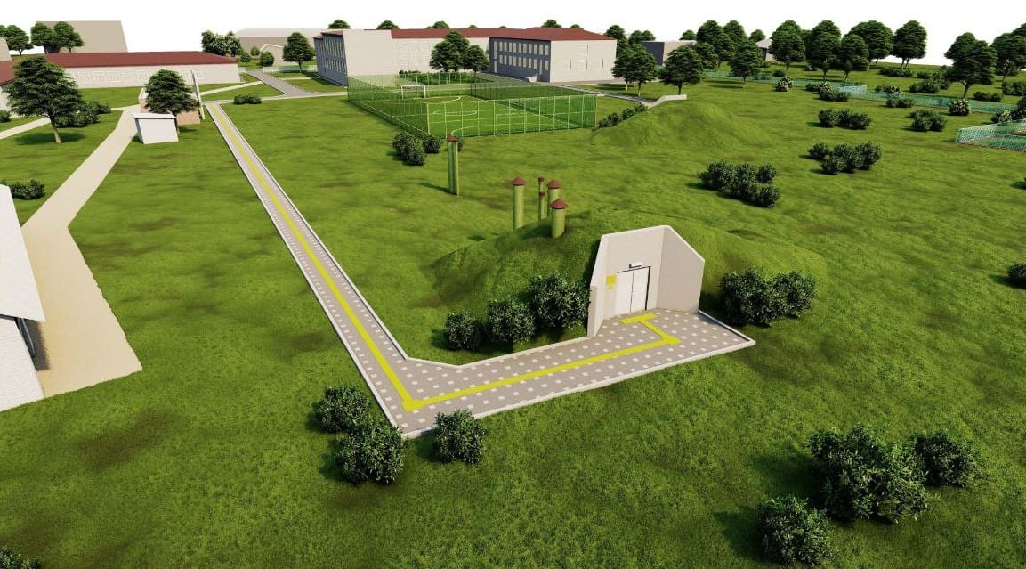 Construction of a Civil Defence Shelter on the Territory of the Blyzniuky Lyceum, Image from the Project Documentation