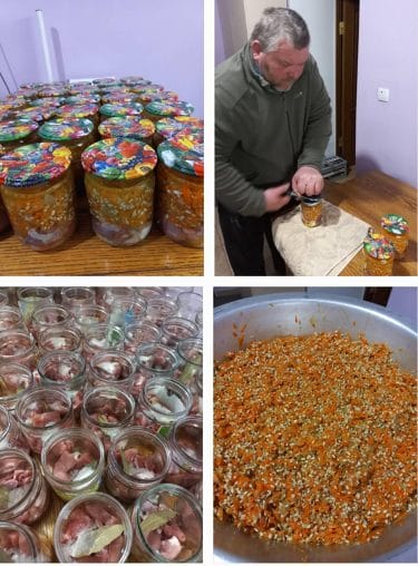 Community residents prepare lunches for the Armed Forces of Ukraine