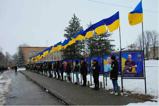 The Glory Alley of the Arbuzynka Community to honour the memory of fallen participants of the Anti-Terrorist Operation in Eastern Ukraine, the Joint Forces Operation, and the Russian Federation's military aggression against Ukraine