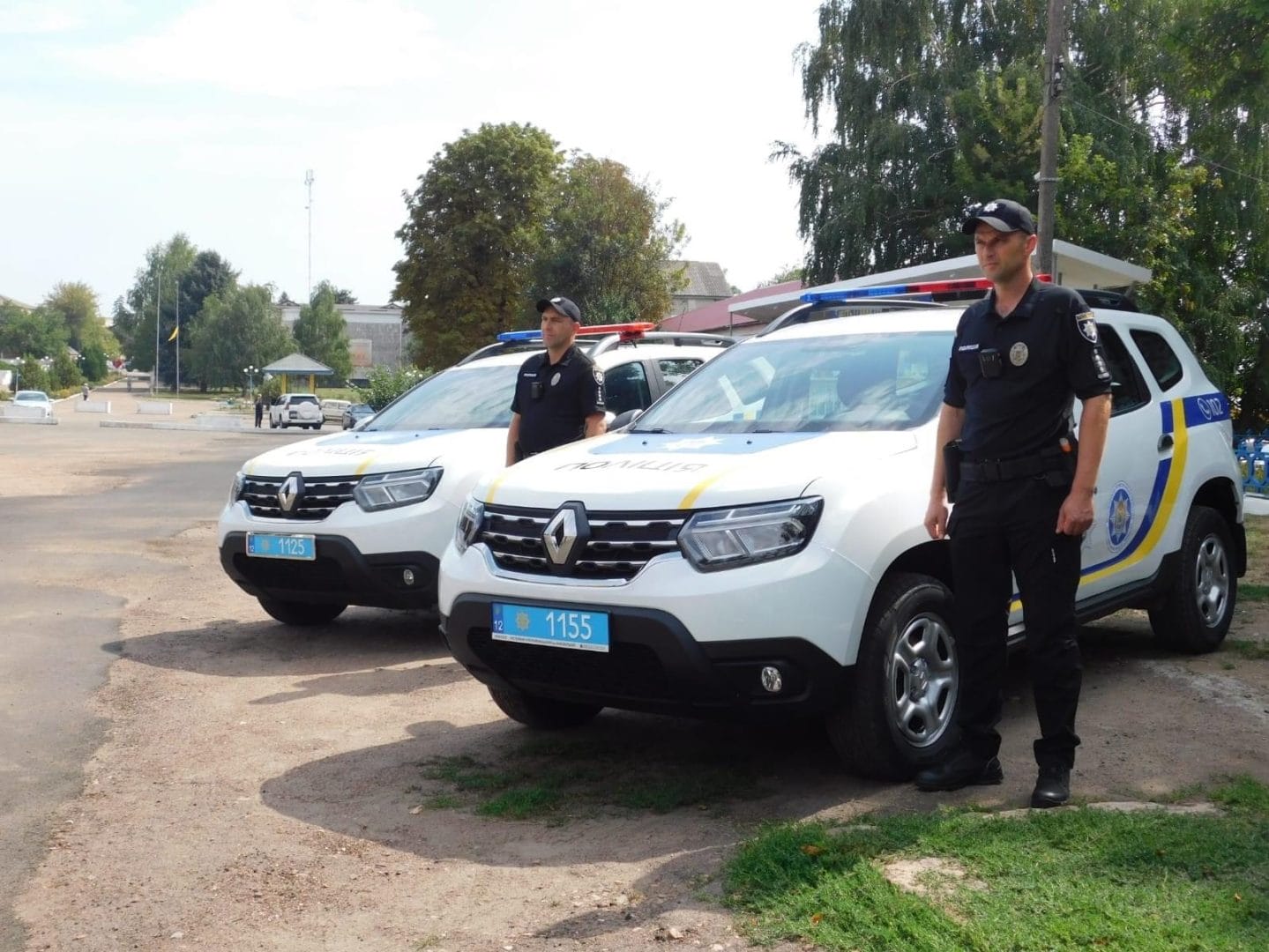 The police station and the car purchased as part of the project
