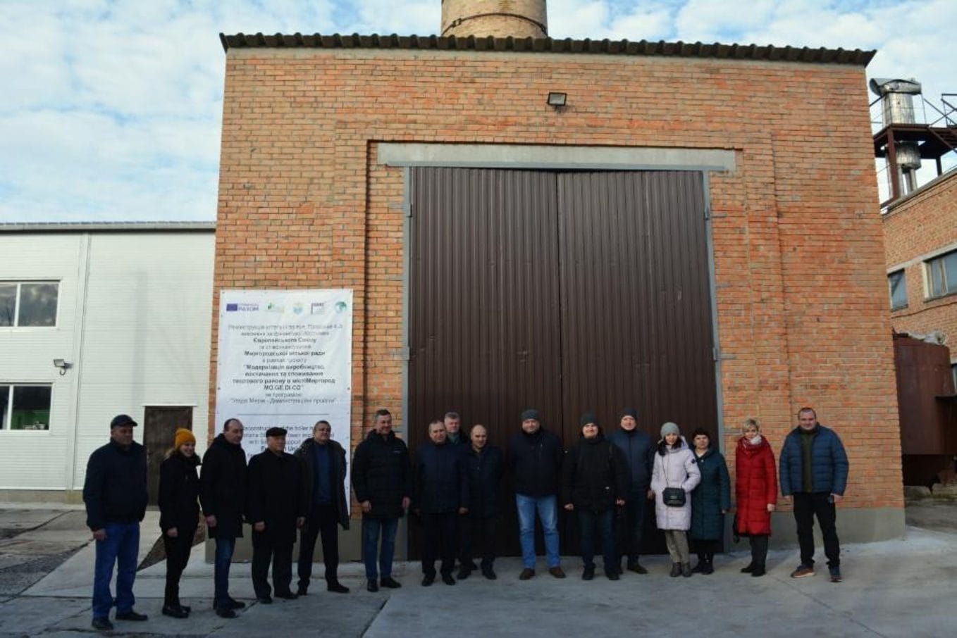 Newly built boiler house with solid fuel boilers