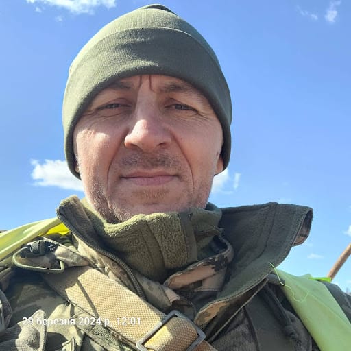 Andrii Hermak in the army