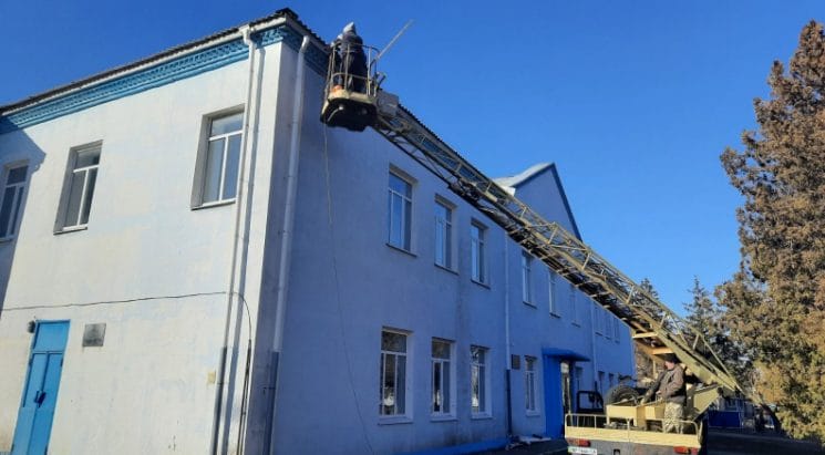 Renovated roof of the art school
