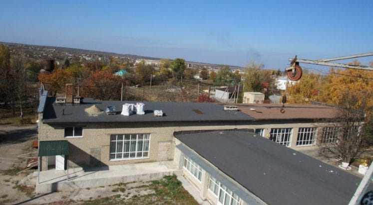 Renovated roof of the school