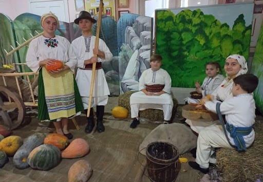 A theatrical scene from the life of the Ukrainian people at the