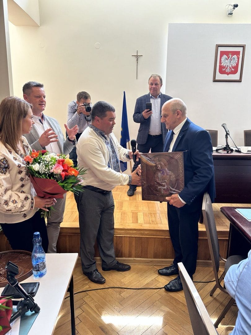 Anatolii Lushchak on a working visit to Gmina Łęczyca, Poland.