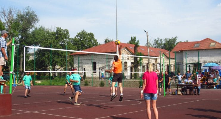 Photos of competitions at the newly built sports ground