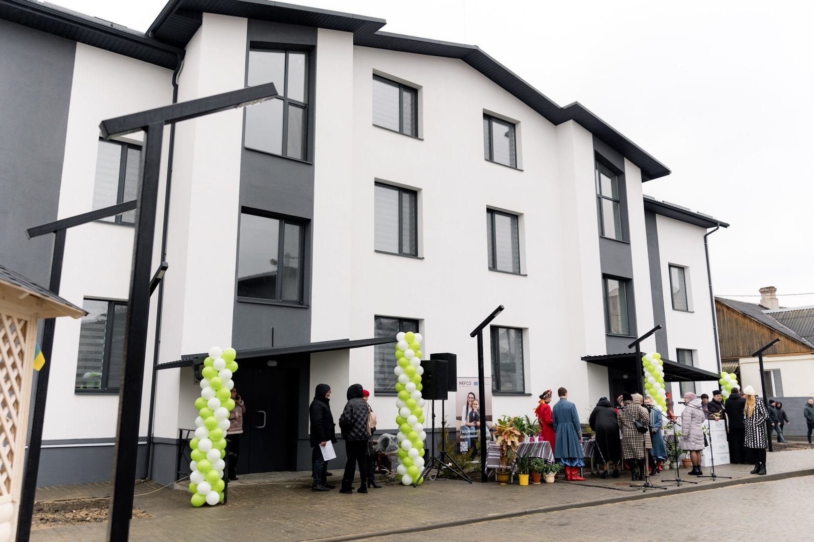 Multi-apartment residential building which was financed by the European Union under the management of NEFCO