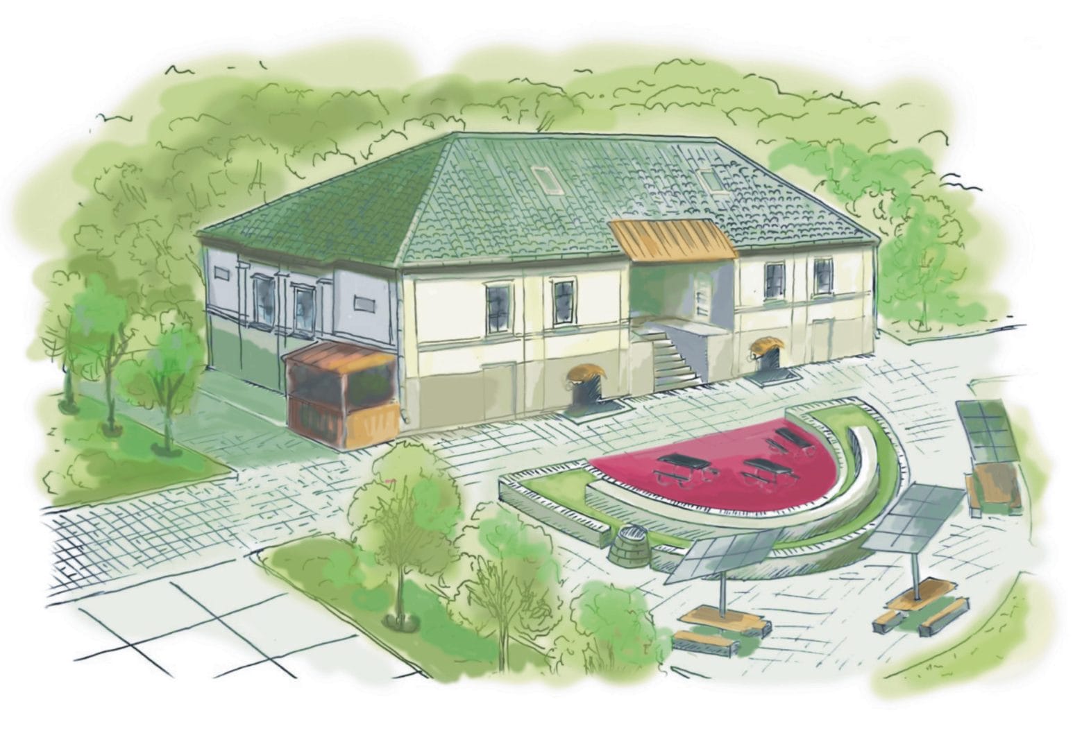 The community's own developments in the design of the park area