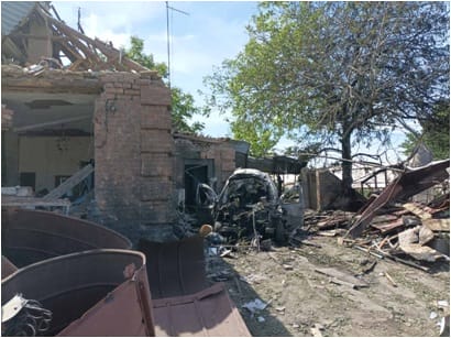Damage after enemy shelling