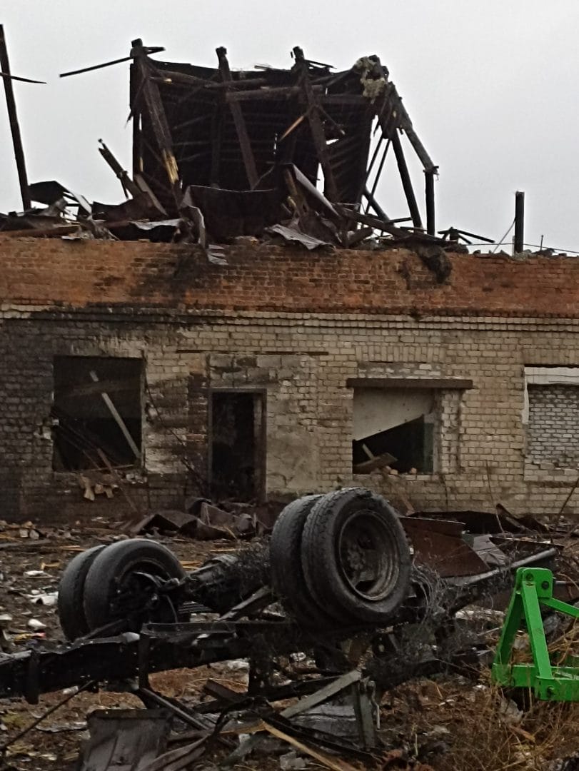 Consequences of Russian missile attacks.