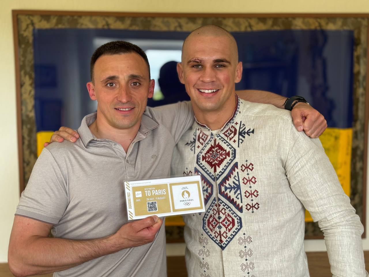 Vitalii Krupenko with boxer Dmytro Lovchynskyi