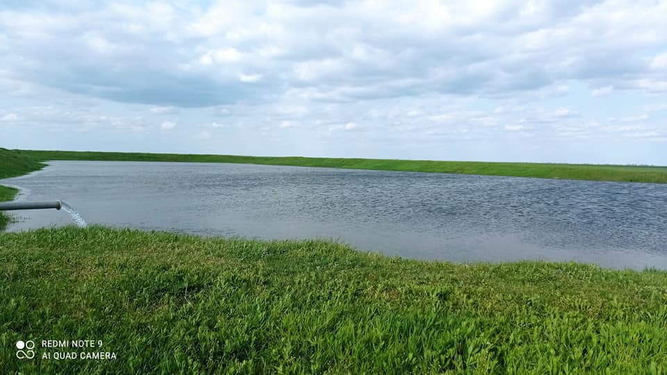 Pumping Water into the Pond in the Village of Ukrainske, 2021