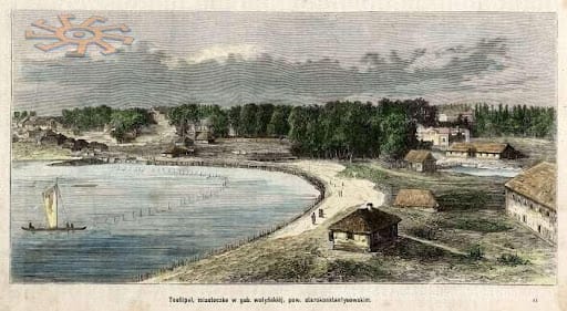 Engraving ‘View of the town of Teofipol’ from the Polish weekly Tygodnik Ilustrowany No. 111 dated 9 February 1878