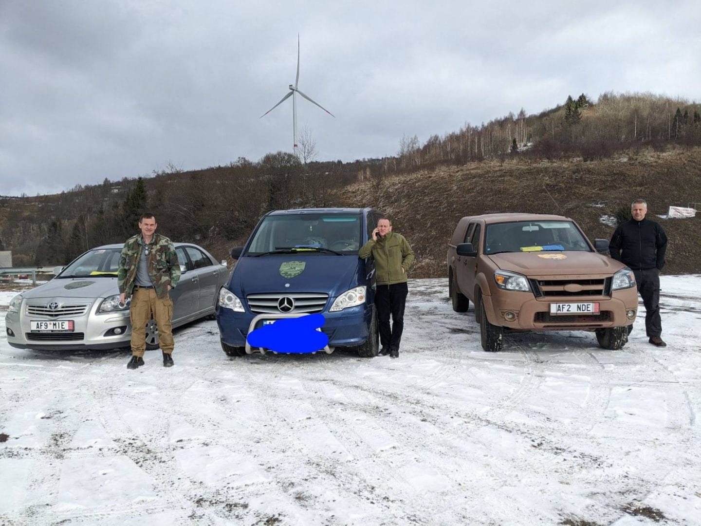 Meeting at the volunteer centre and transfer of vehicles