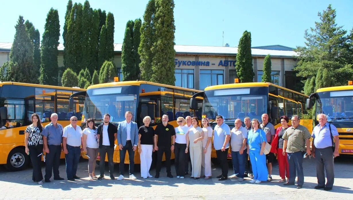 In August 2025, the Horishni Sherivtsi Village Head Receives Keys to an Inclusive School Bus for the Community’s Educational Institutions