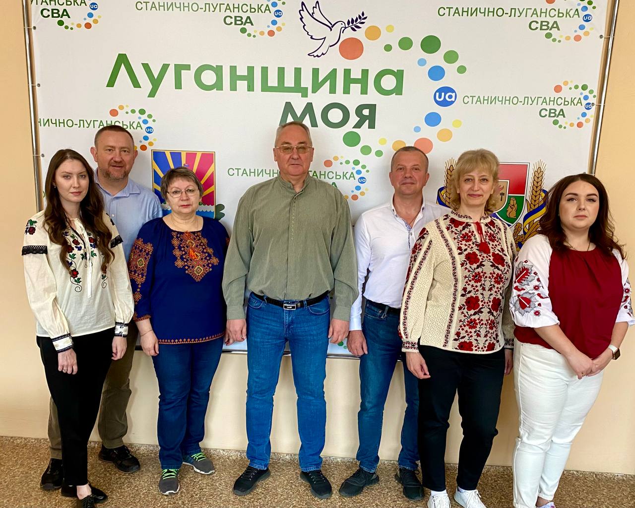 Employees of the town military administration