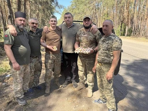 Handing Over Aid to Ukrainian Military