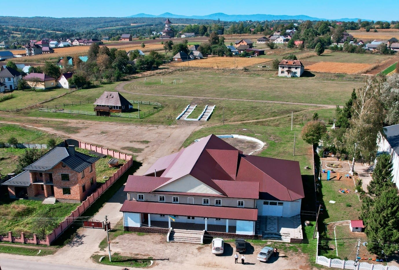 Cultural Centre and Stadium, Nyzhni Petrivtsi Village
