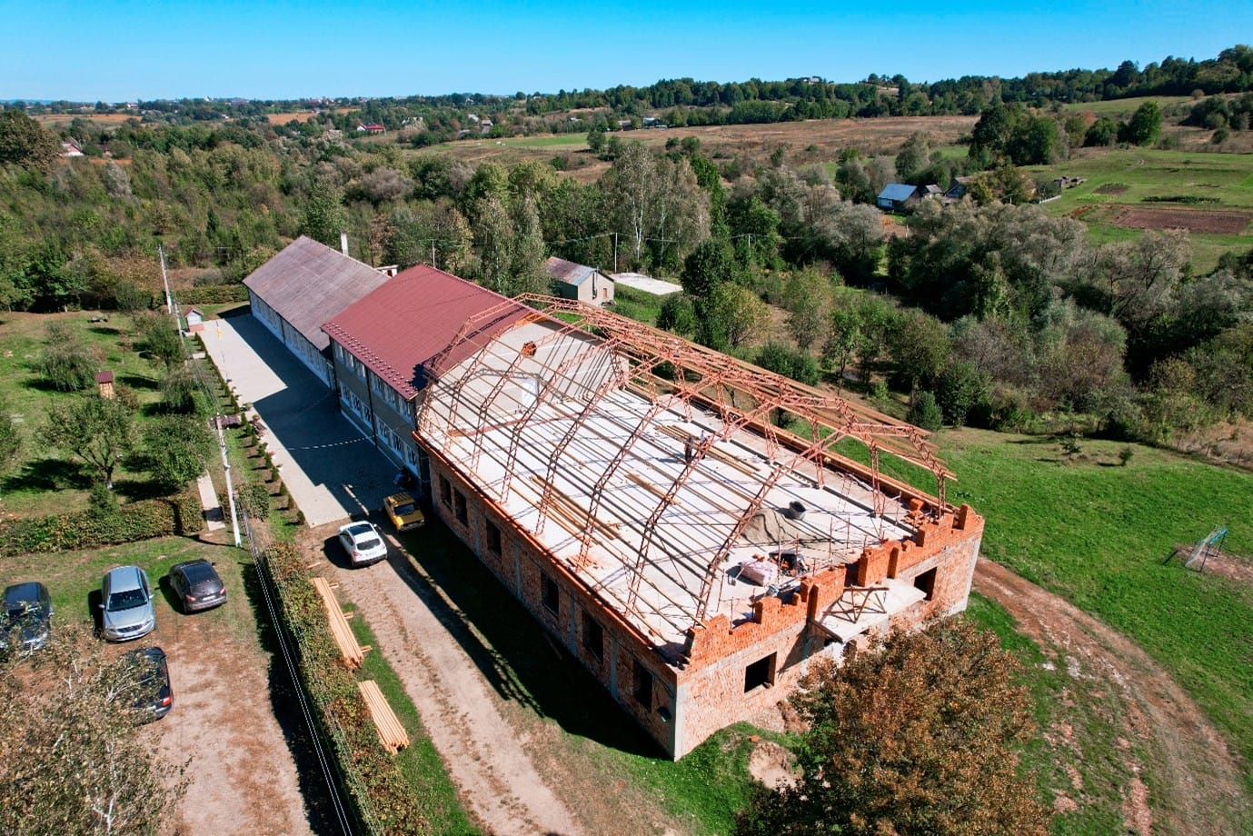 Construction in Nyzhni Petrivtsi Village, Lyceum No. 2